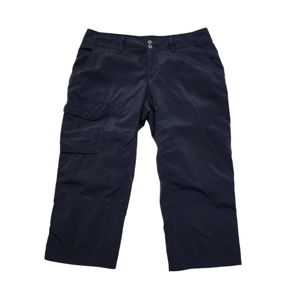 Columbia Omni-Shade Capris Women's 6 Sun Protection Hiking Pants Navy